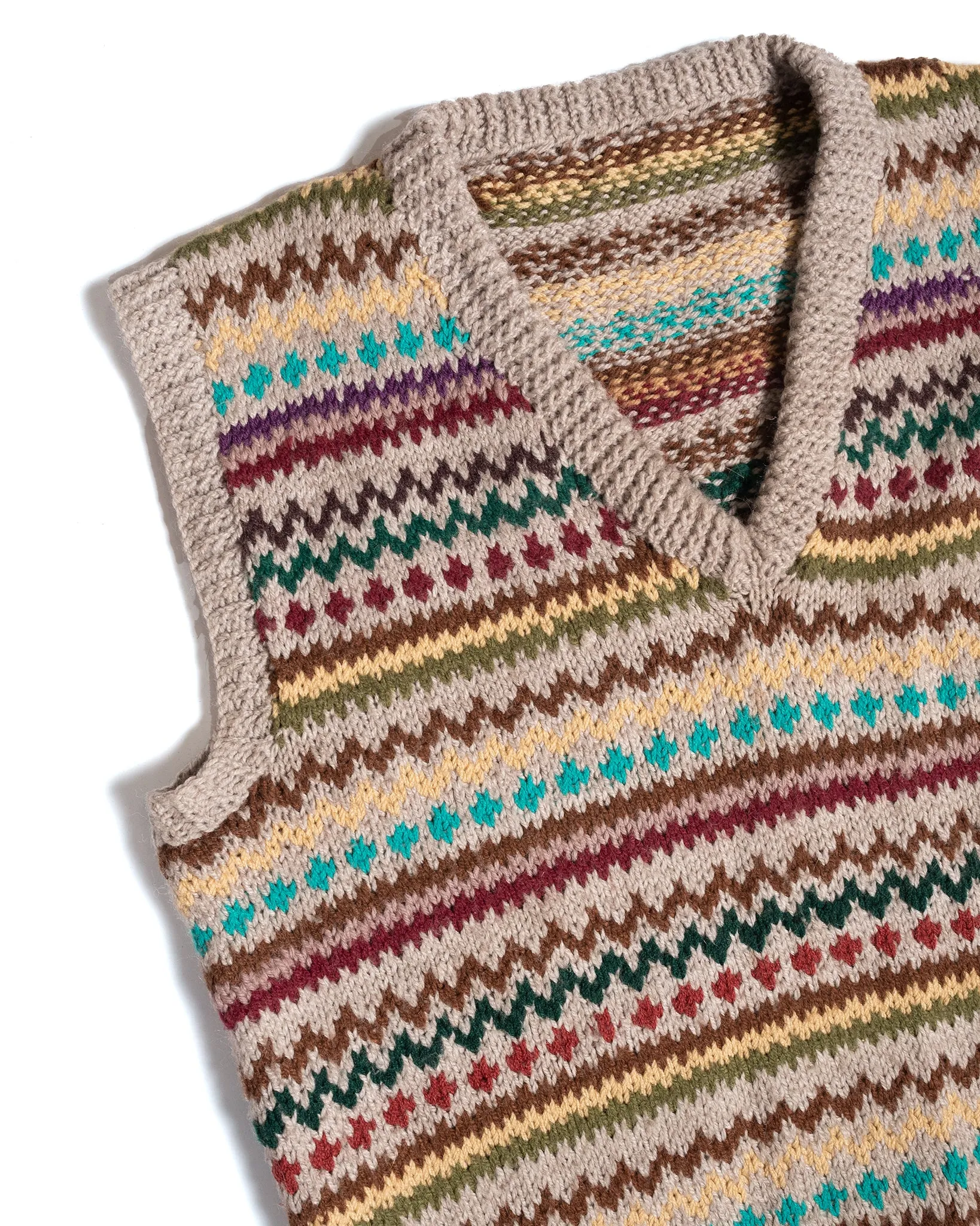 1960s Fair Isle Knitted Vest