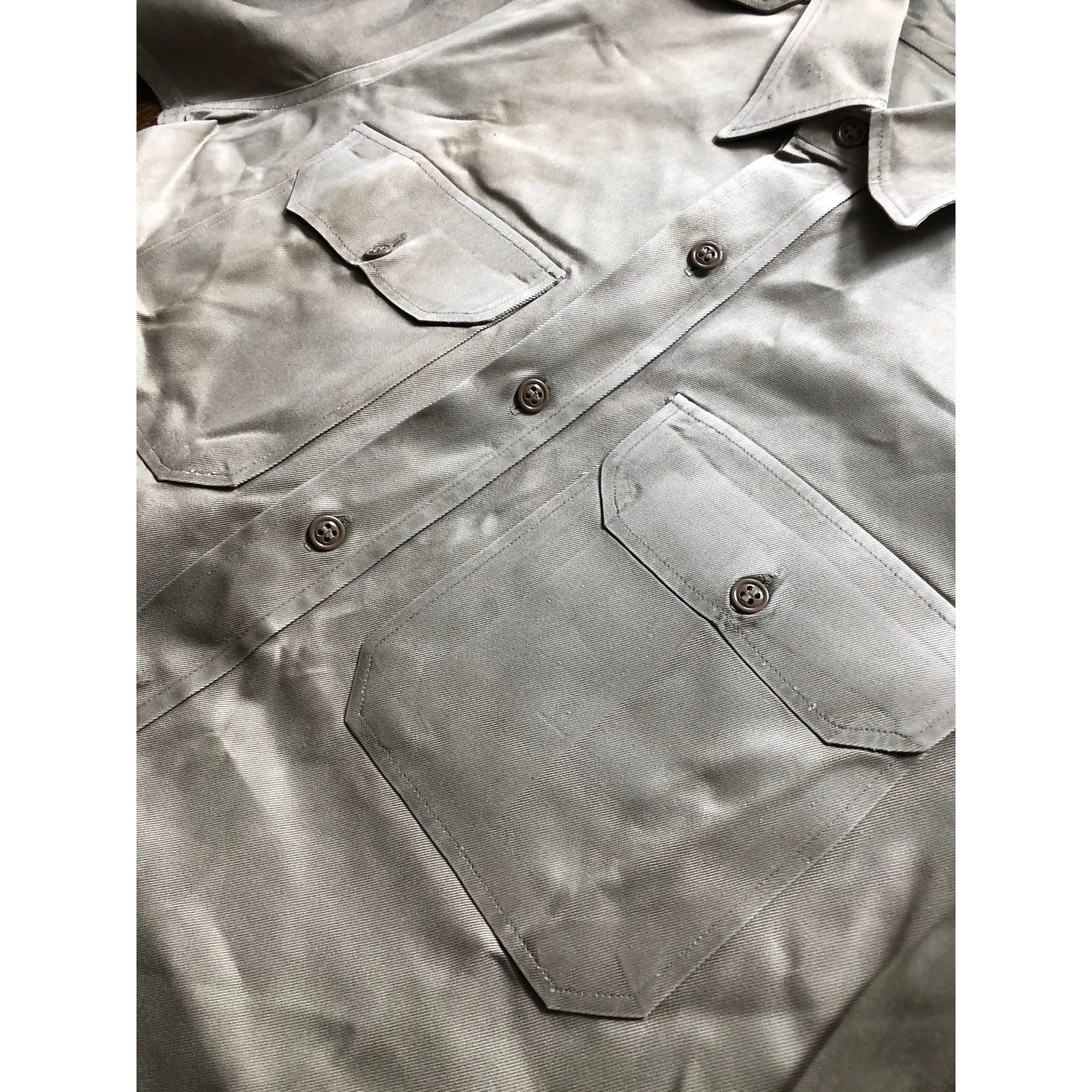 1962 Vietnam War Short Sleeve Khaki Officer Dress Shirt