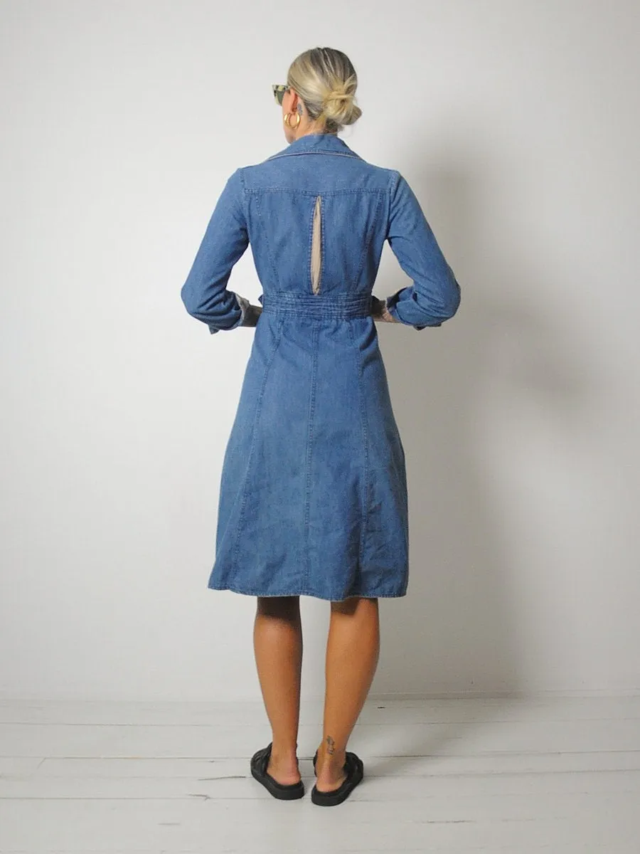 1970's Denim Shirt Dress