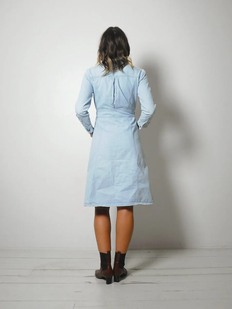 1970's Light Denim Shirt Dress