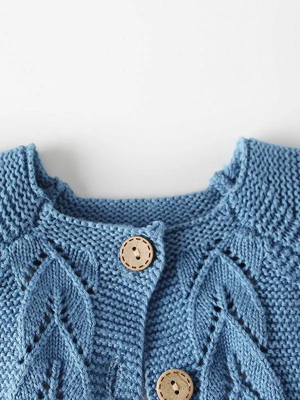 2 Colors Baby Boy Girl Long Sleeve Knitted Cardigan