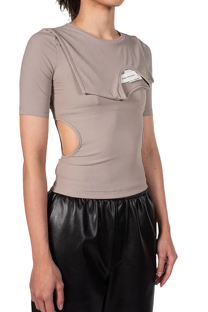 2 in 1 T-shirt Khaki