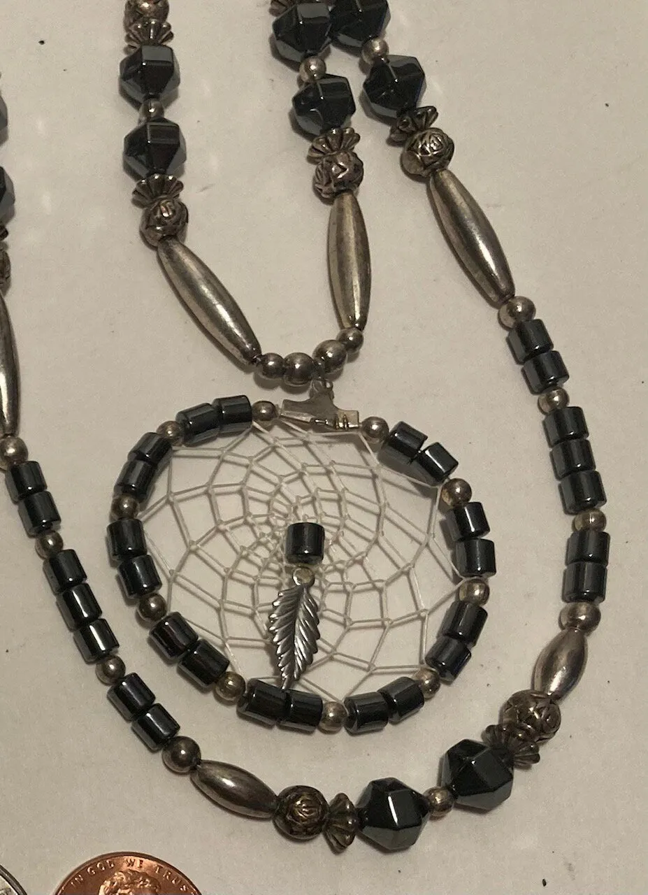 2 Vintage Metal Dream Catcher Necklaces, Very Nice, Dress, Attire, Fashion, Clothing, Quality, Free Shipping in the U.S.