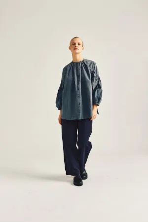3 BY 3 LESS SHIRT -PAPER COT - GRAPHITE