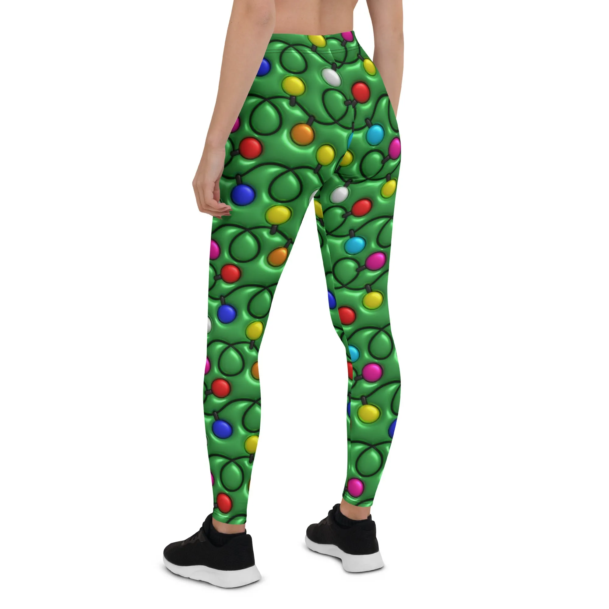 3D Christmas Lights Leggings