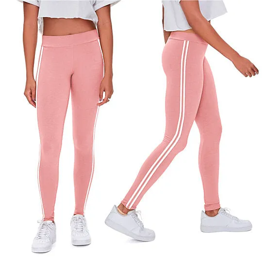 4-Pack: Women's Ultra-Soft Striped Yoga Leggings