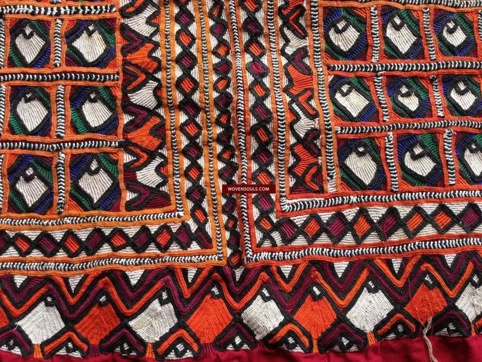 454 Vintage Embroidered Dress Front - Kutch / Sindh