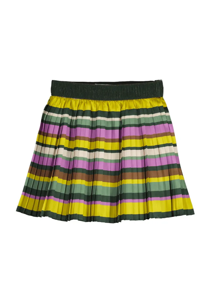 Abel & Lula Striped Pleated Skirt