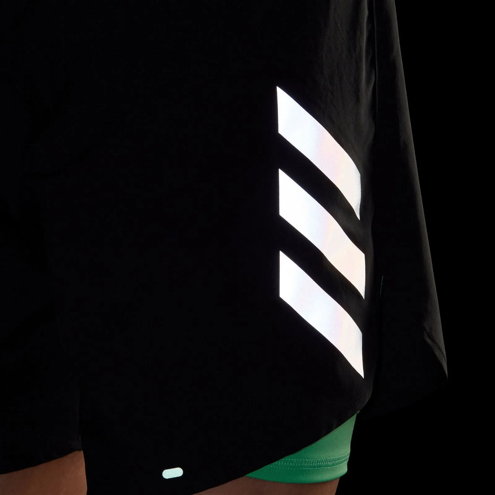 adidas Fast 2-in-1 Primeblue Shorts - Black / Semi Screaming Green