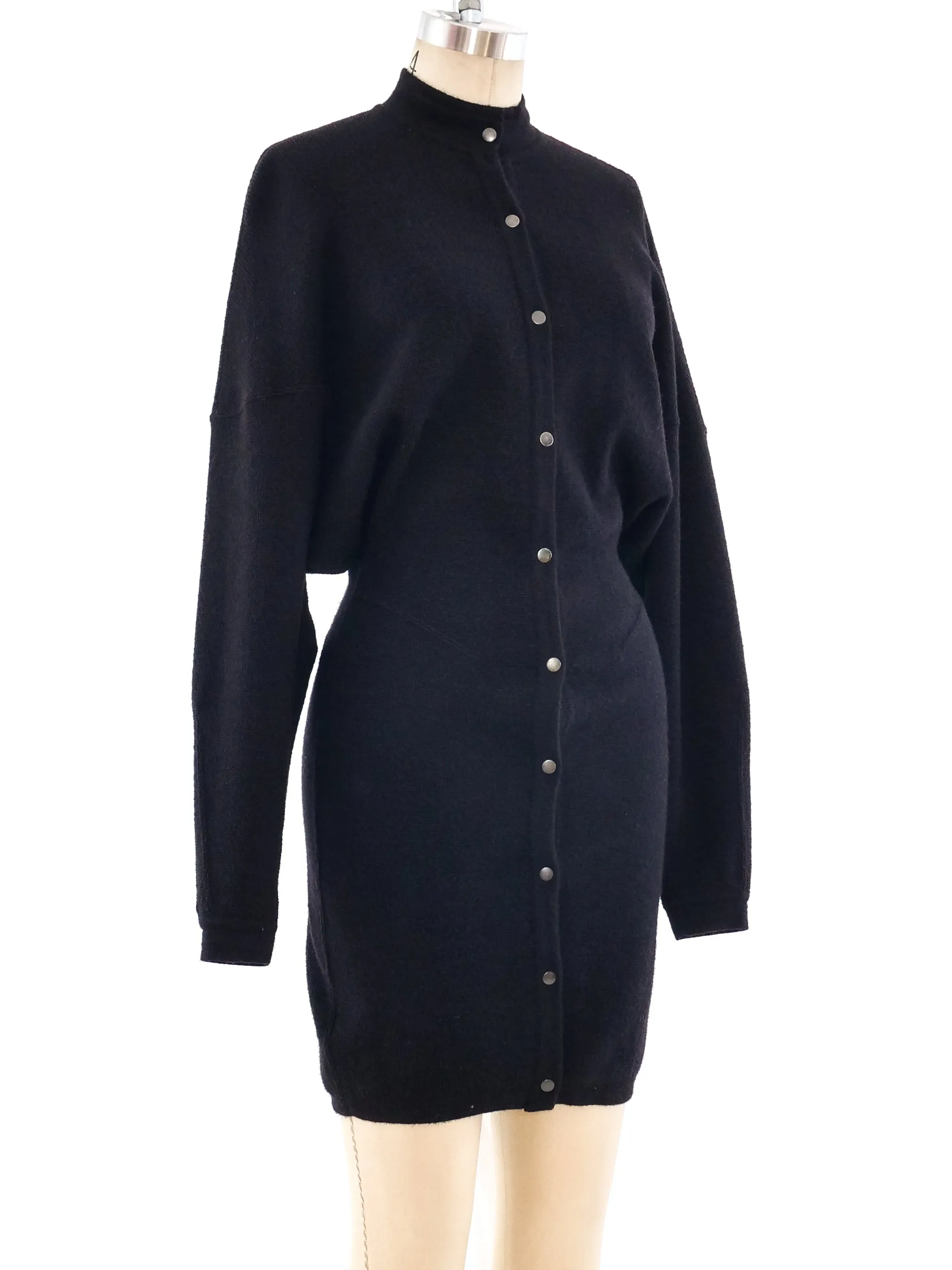 Alaia Button Front Sweater Dress