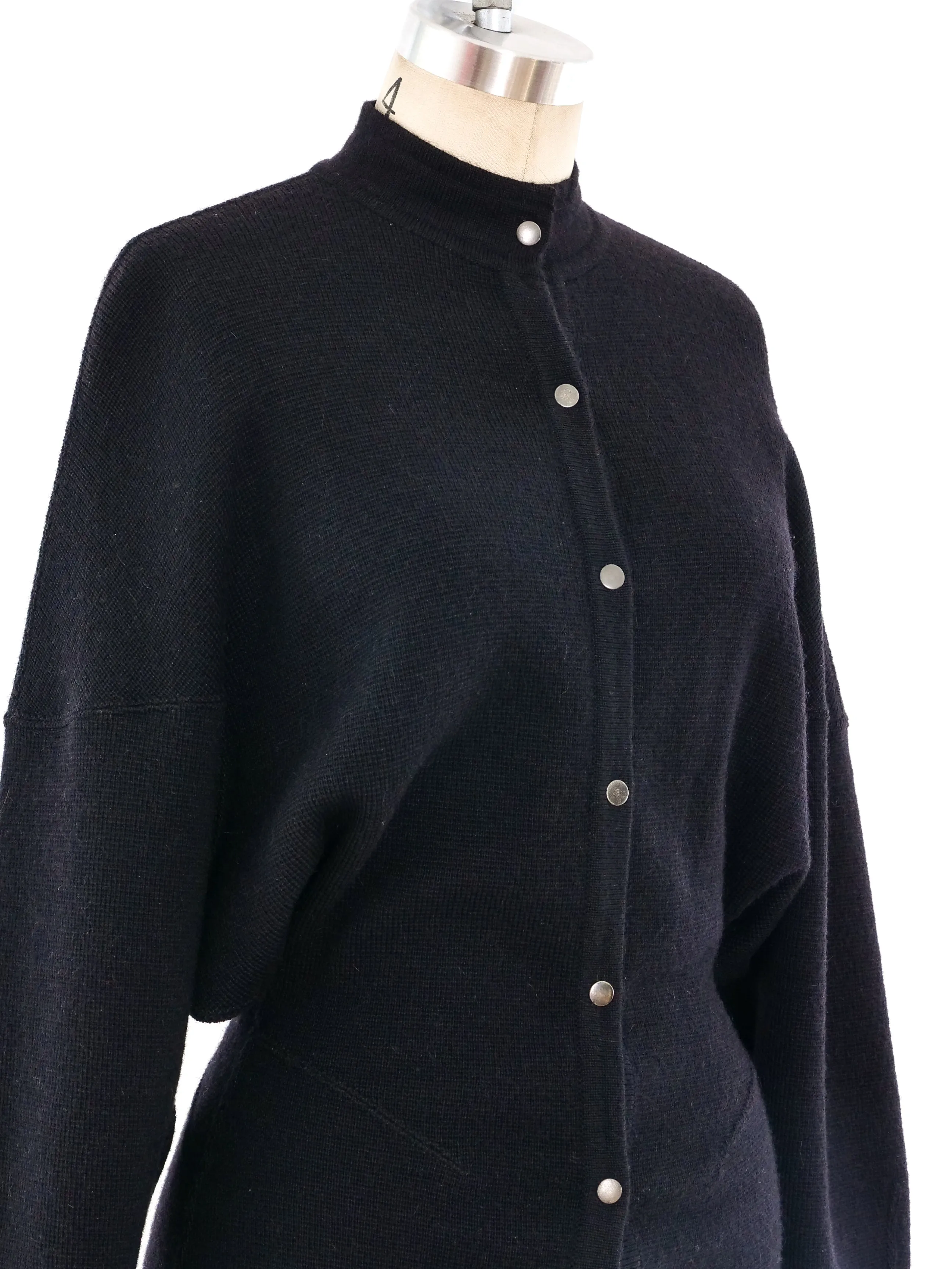 Alaia Button Front Sweater Dress