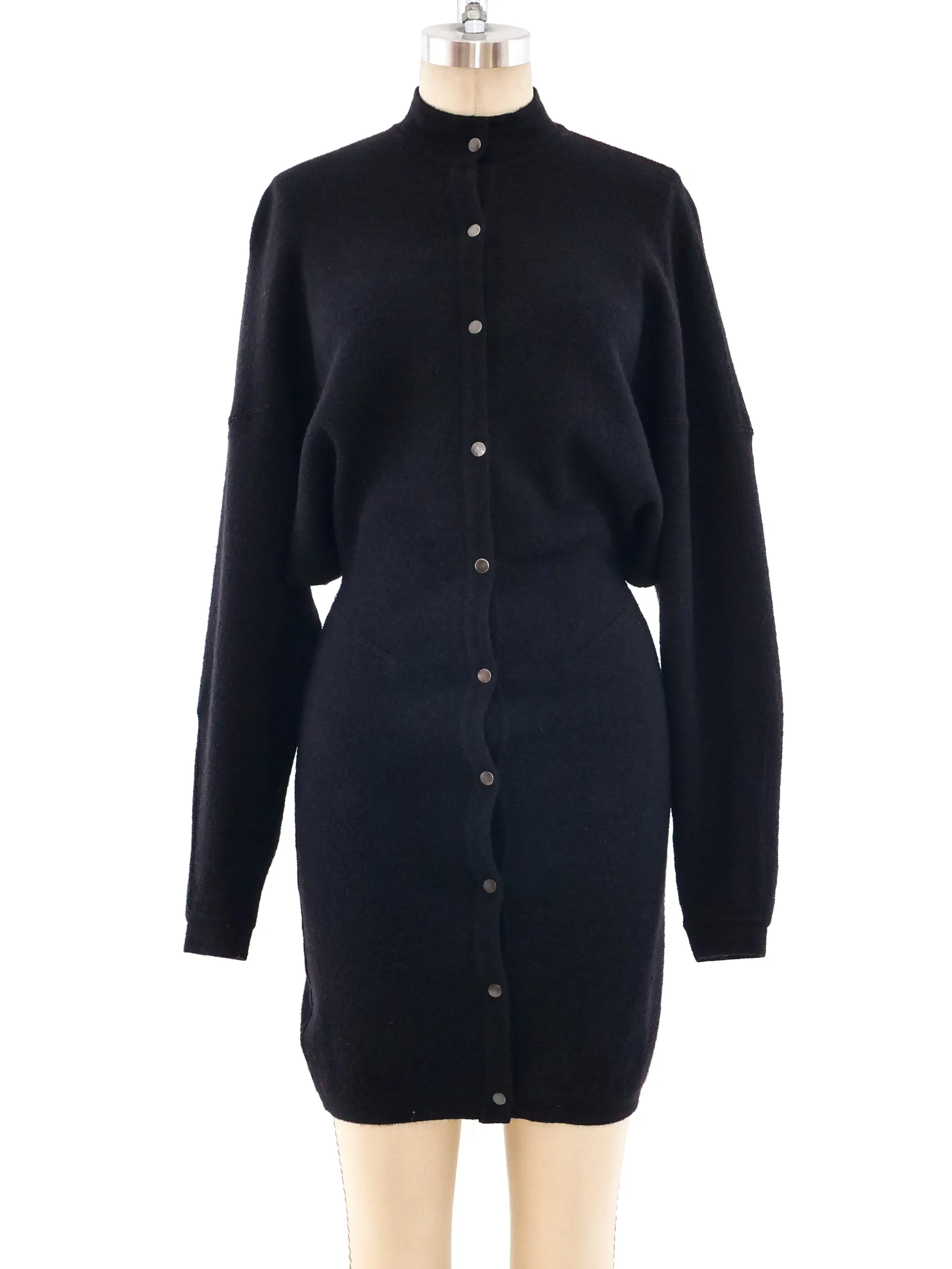 Alaia Button Front Sweater Dress