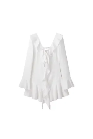 'Allison' Ruffled Irregular Hem Dress