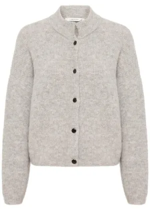 ALPHAGZ SHORT CARDIGAN | LIGHT GREY MELANGE