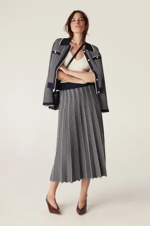 Astoria Crepe Skirt - Navy