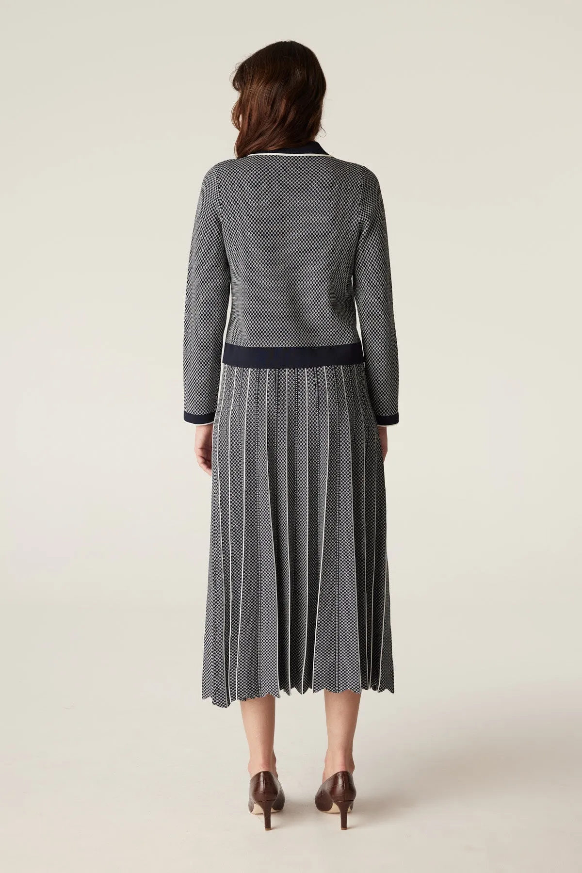 Astoria Crepe Skirt - Navy
