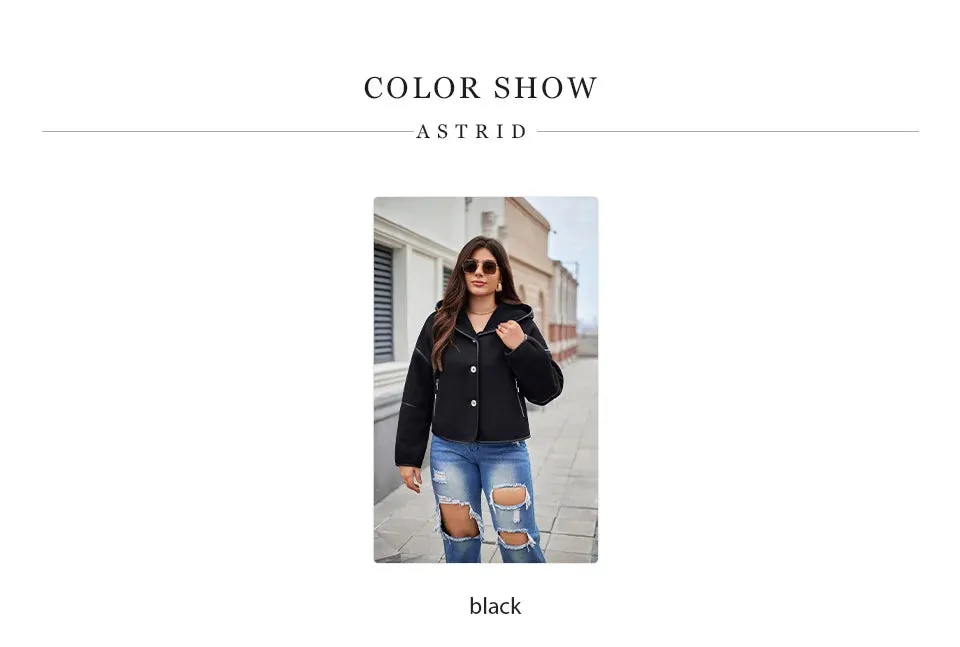 Astrid Double-Faced Fur Spliced Hooded Outwear Coats