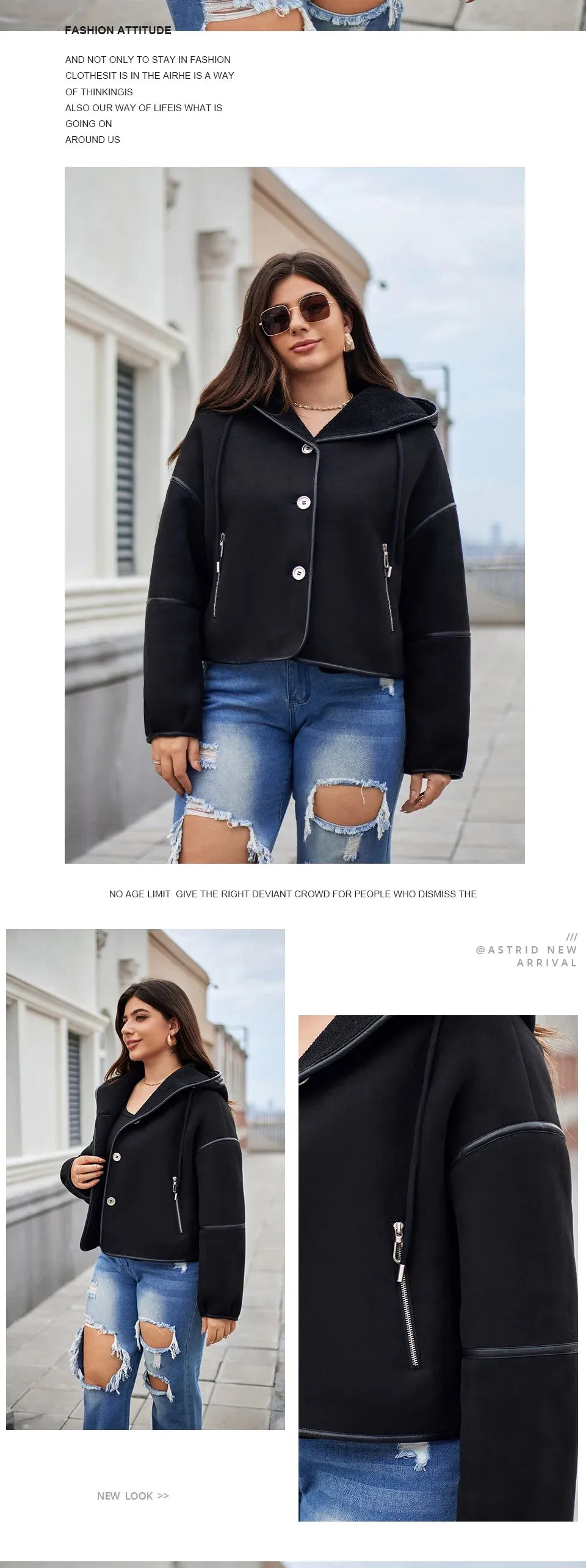 Astrid Double-Faced Fur Spliced Hooded Outwear Coats