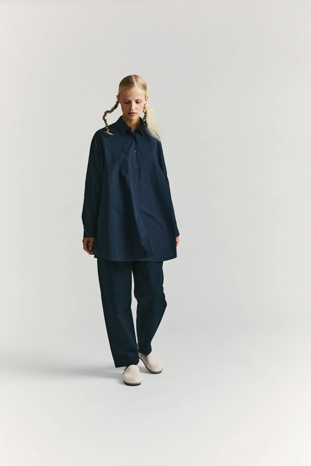 ATOMLESS LESS SHIRT - COT - NAVY