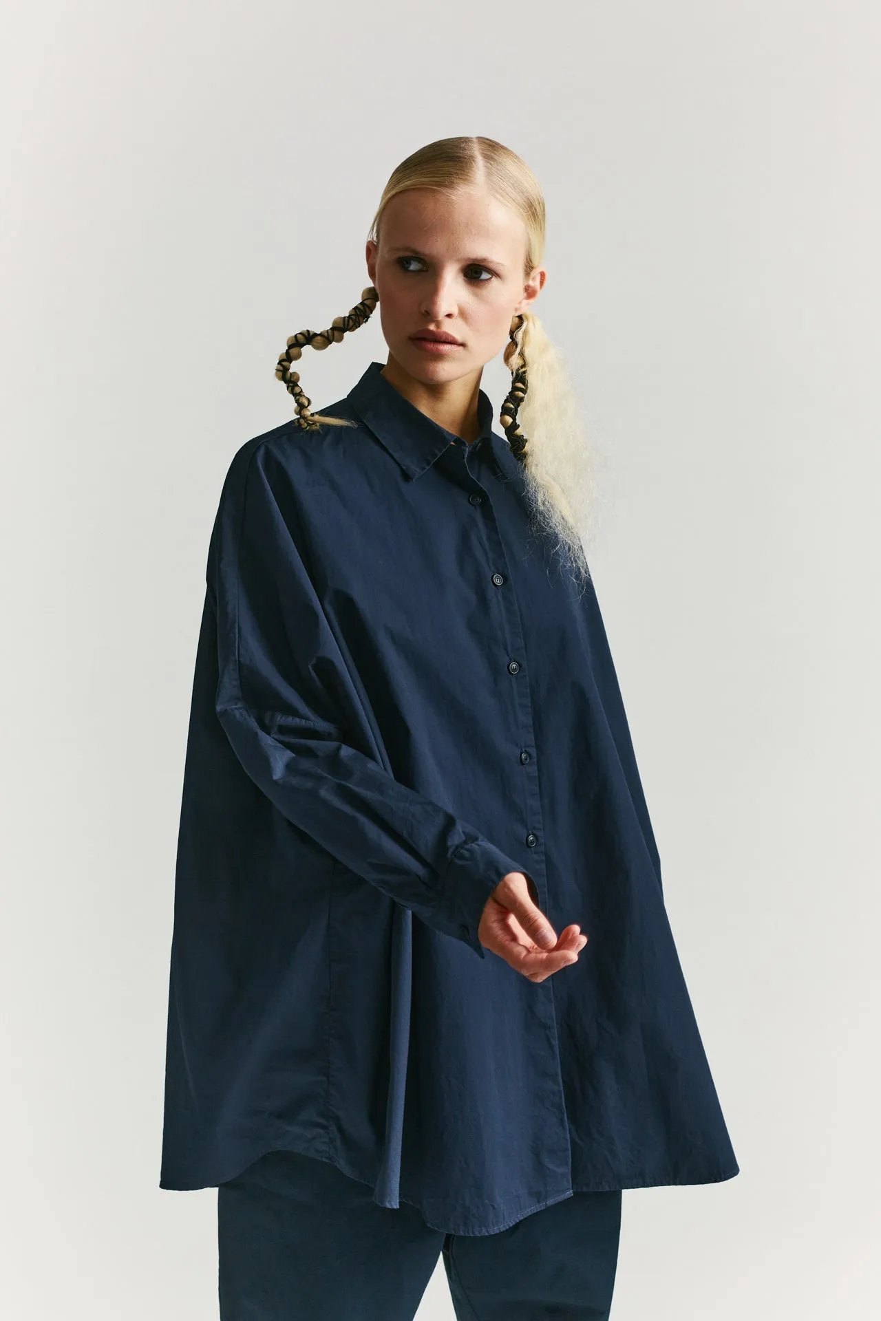 ATOMLESS LESS SHIRT - COT - NAVY