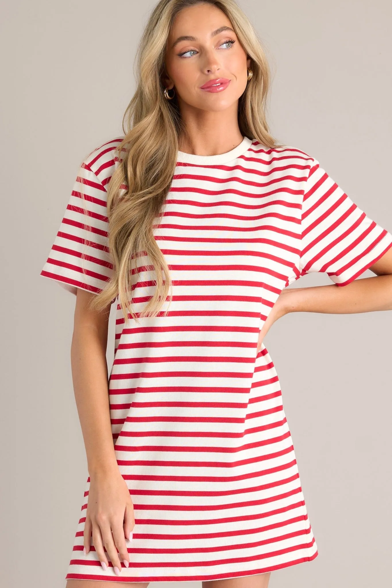 Authentic Moments Red Stripe T-Shirt Dress