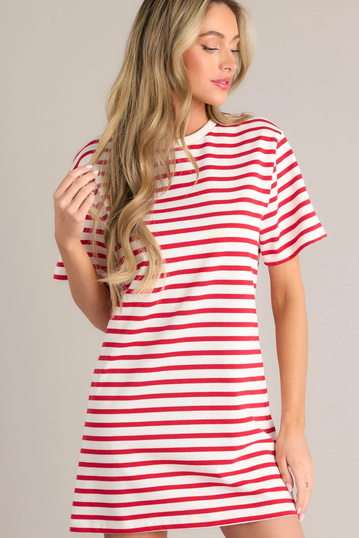 Authentic Moments Red Stripe T-Shirt Dress