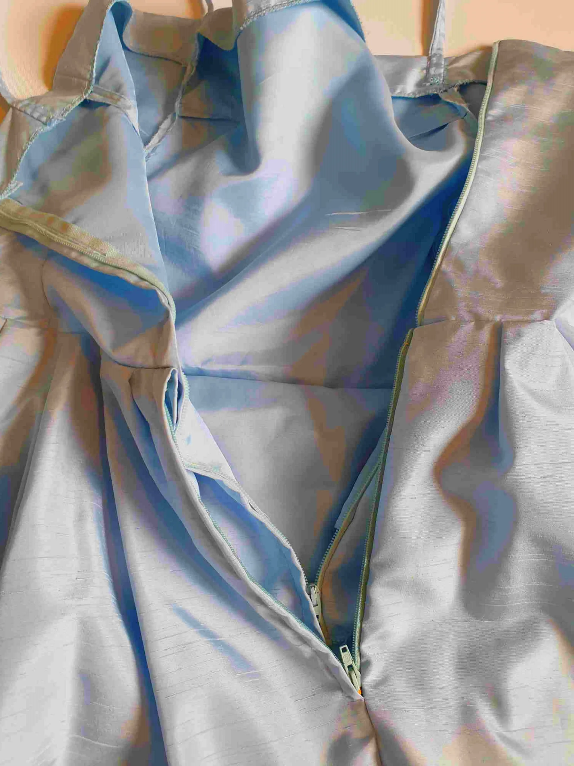 Baby Blue Dress With Full Skirt - XS