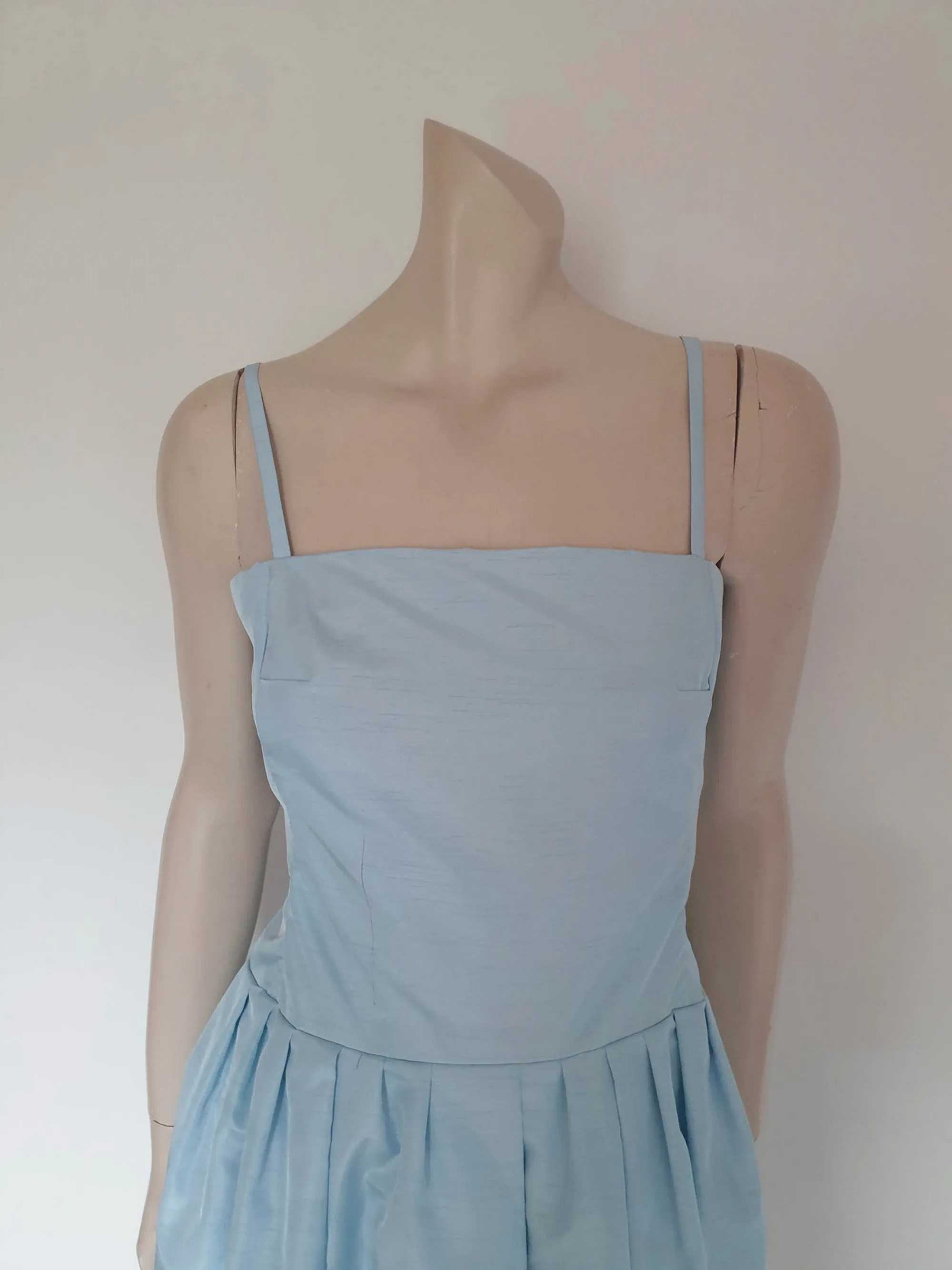 Baby Blue Dress With Full Skirt - XS