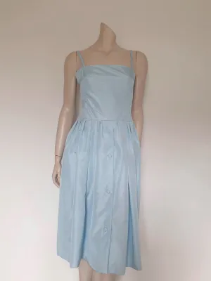 Baby Blue Dress With Full Skirt - XS