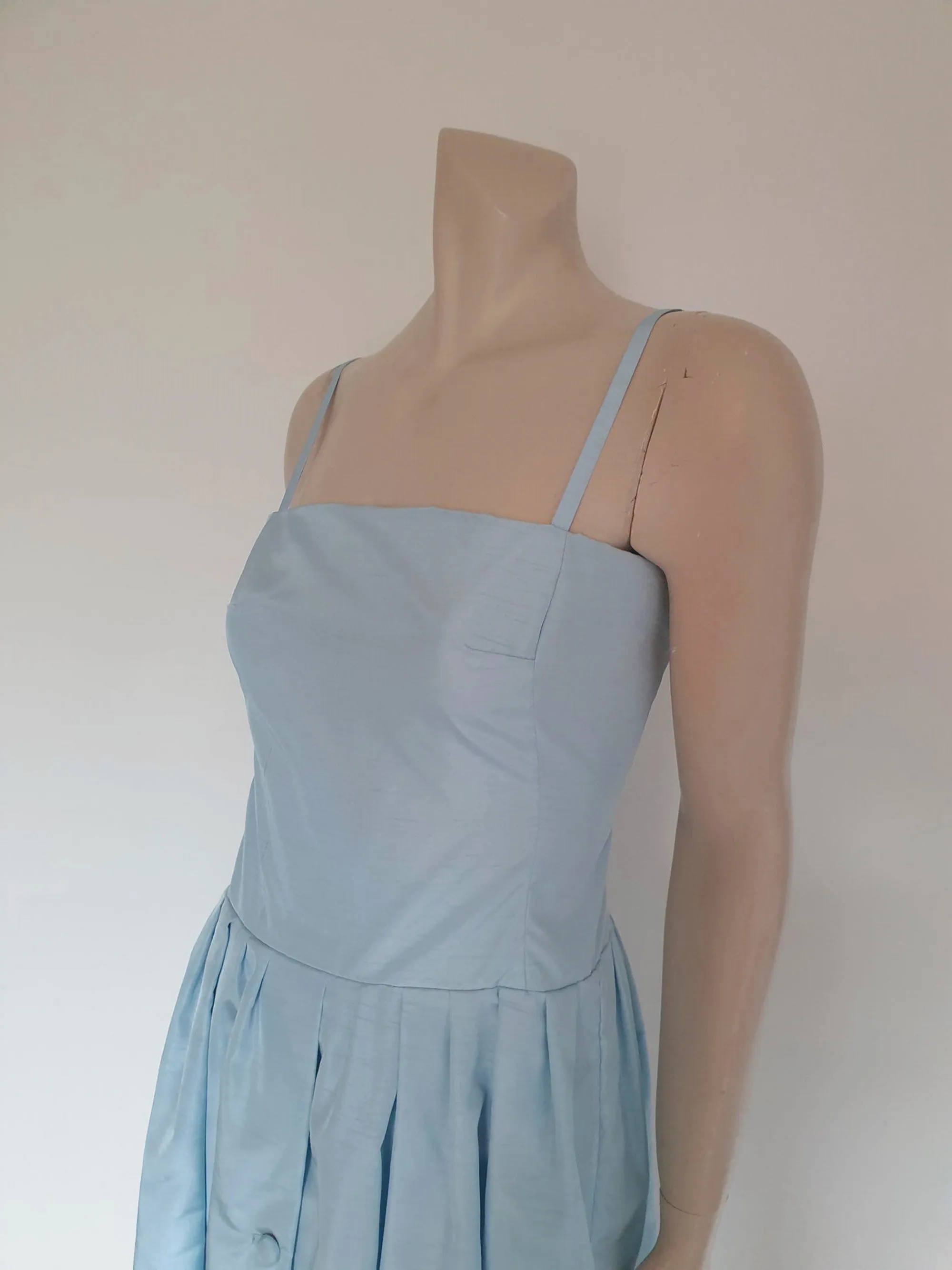 Baby Blue Dress With Full Skirt - XS