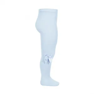 Baby Blue Grosgrain Bow Tights