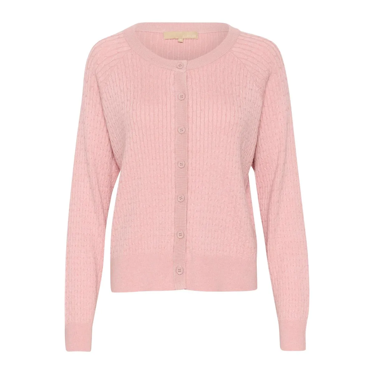 Balu Annemarie Cable Cardigan Pale Mauve Melange