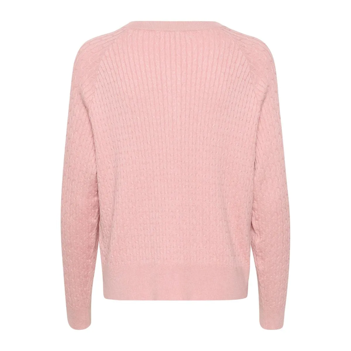 Balu Annemarie Cable Cardigan Pale Mauve Melange