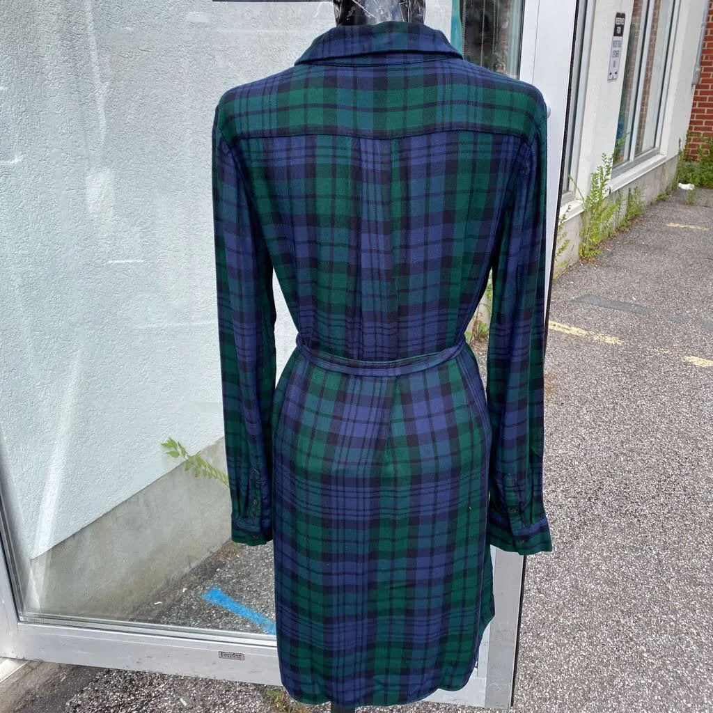 Banana Republic (outlet) plaid shirt dress 8