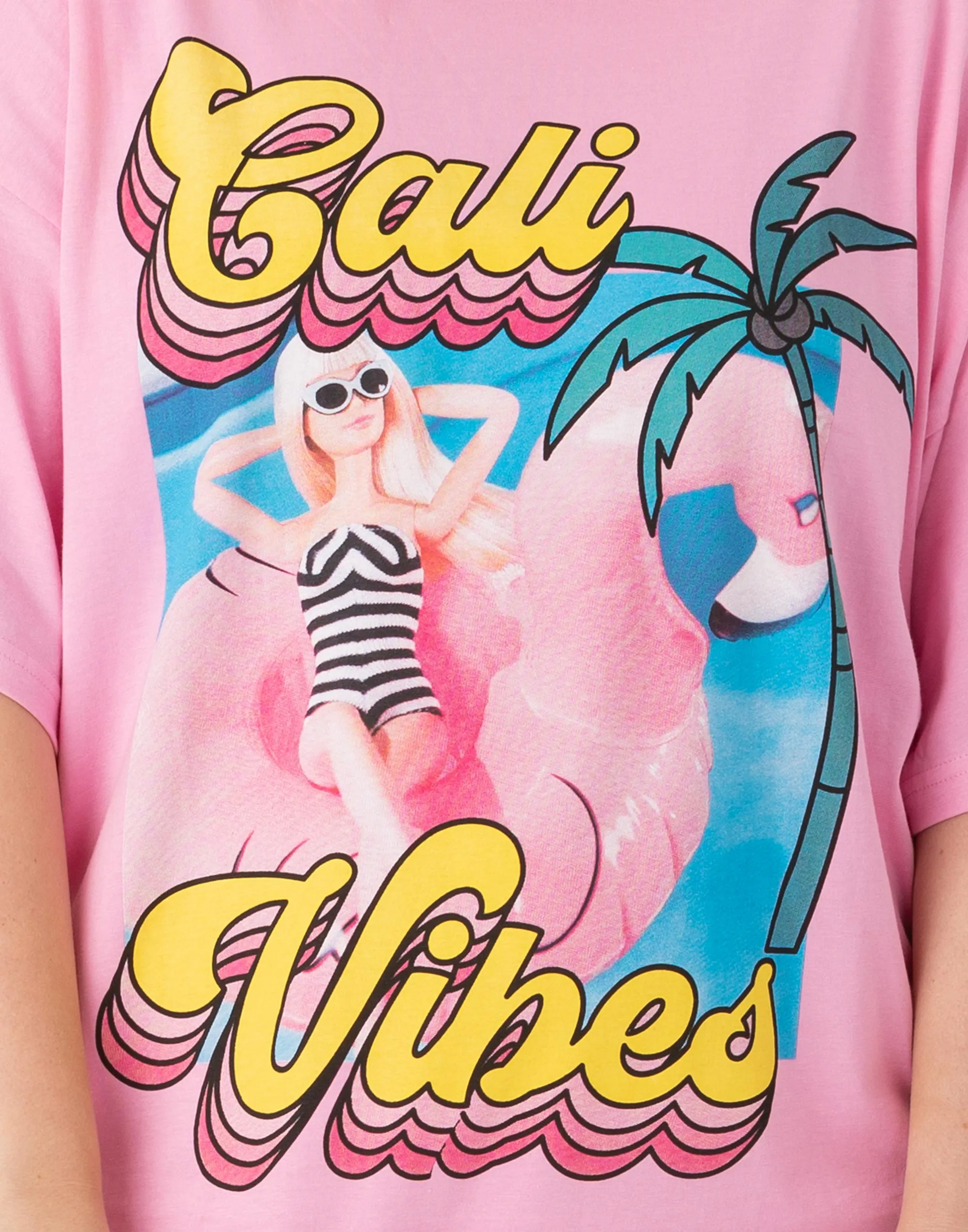 Barbie Cali Vibes Pink Oversized T-Shirt Dress