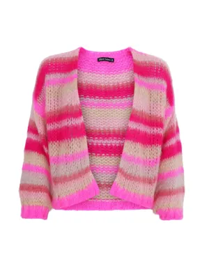 BCCASEY multi striped cardigan - Pink Passion