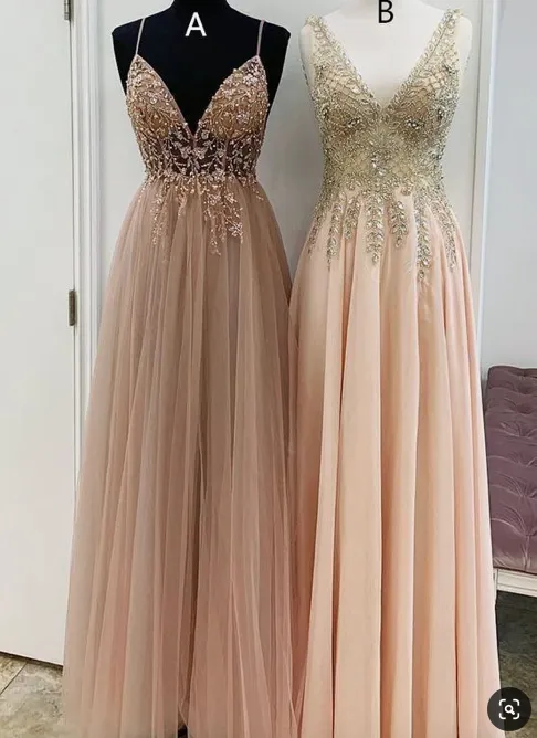 beaded prom dresses 2020 long v neck crystals elegant sexy formal dresses vestido de Longo