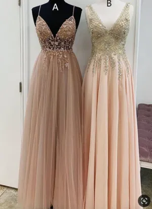 beaded prom dresses 2020 long v neck crystals elegant sexy formal dresses vestido de Longo