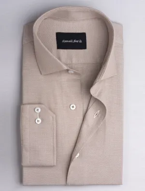 BEIGE HERRINGBONE SHIRT