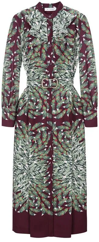 Belted Print Shirt-Dress
