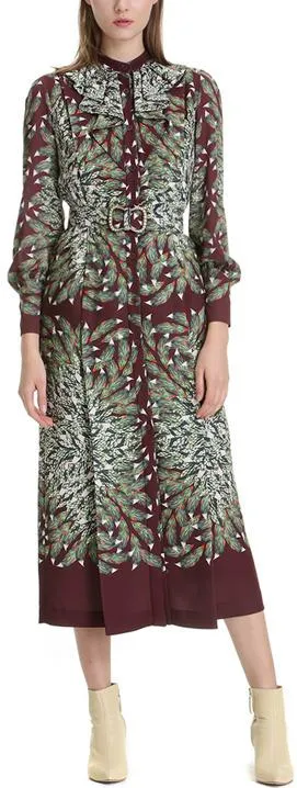 Belted Print Shirt-Dress