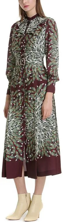 Belted Print Shirt-Dress