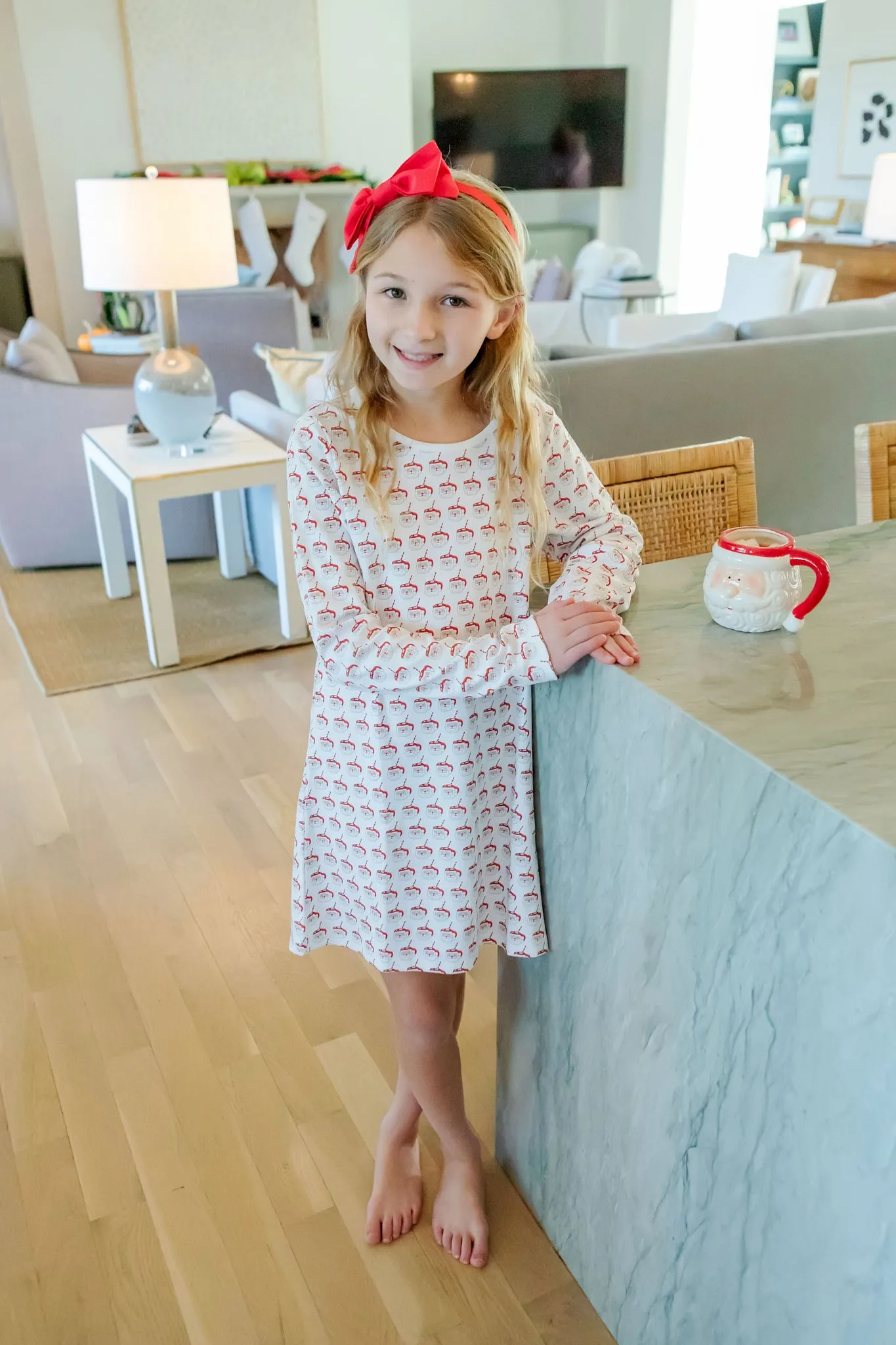 Berkeley Christmas Shirt Dress-Hot Cocoa (Big Kid)