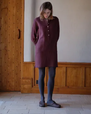 BIBICO Short Tara Shirt Dress in Little Check Rust