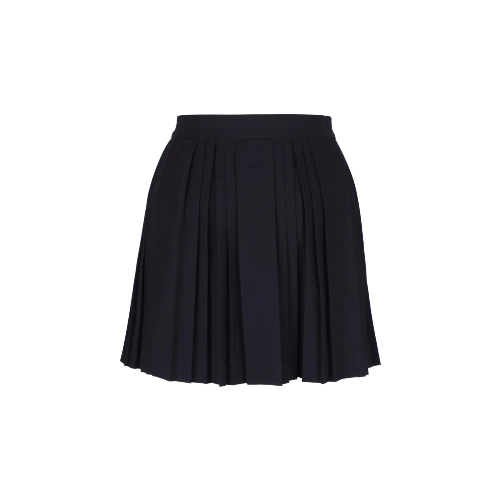 Black Small Twist-Lock Pleated Skirt