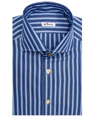 Blue and White Stripe Dress Shirt