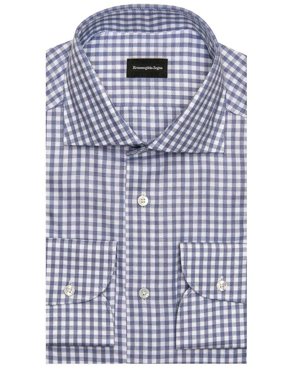 Blue Gingham Dress Shirt