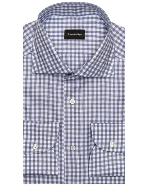 Blue Gingham Dress Shirt