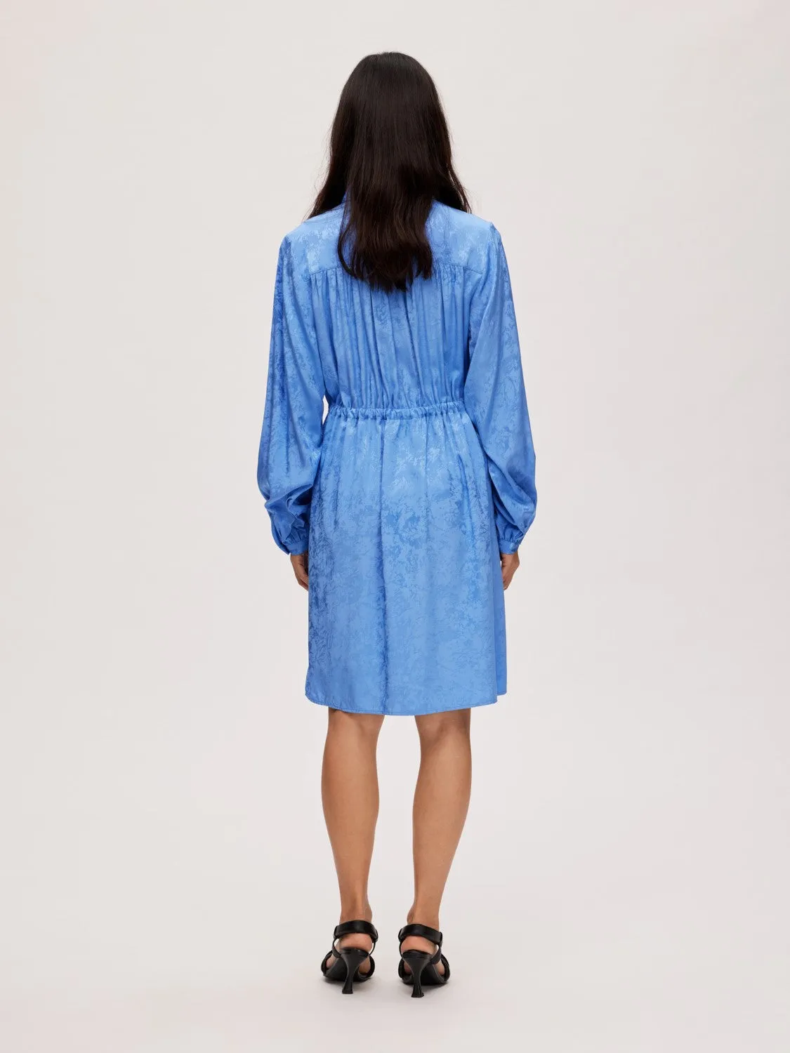 Blue Ls Short Shirt Dress - Ultramarine
