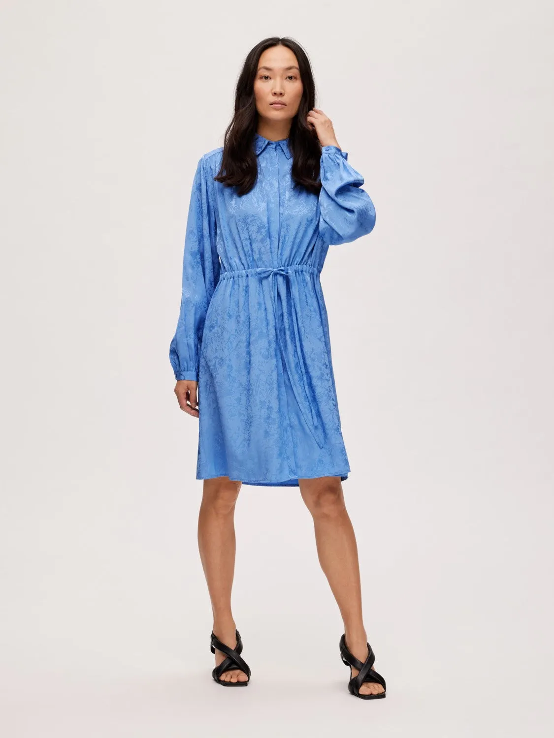 Blue Ls Short Shirt Dress - Ultramarine